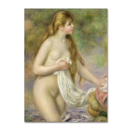 Pierre Renoir 'Bather With Long Hair C.1895' Canvas Art,35x47